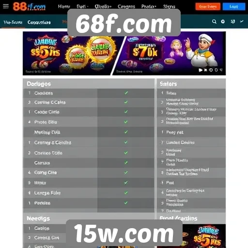 Comparação entre 68f.com e outros sites de jogos