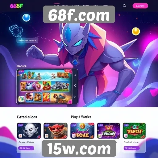 Experiência do usuário no site de jogos 68f.com